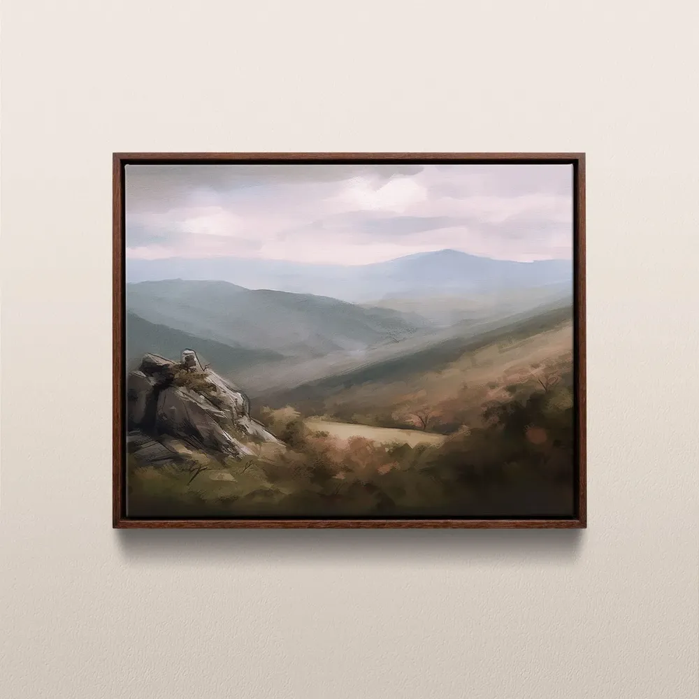 Shenandoah National Park Vintage Oil Painting Art Print