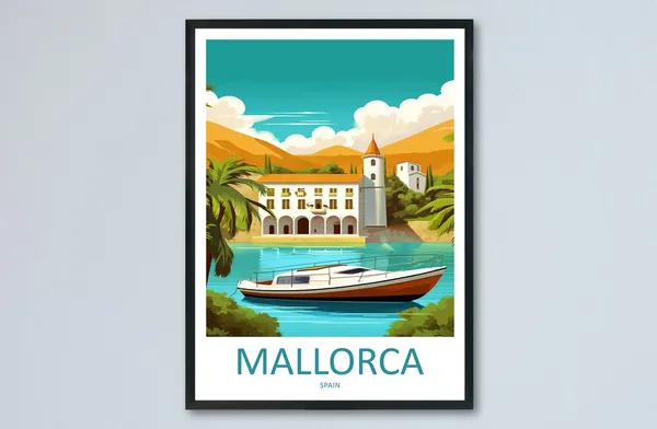 Mallorca Gift Art Lovers Travel Poster