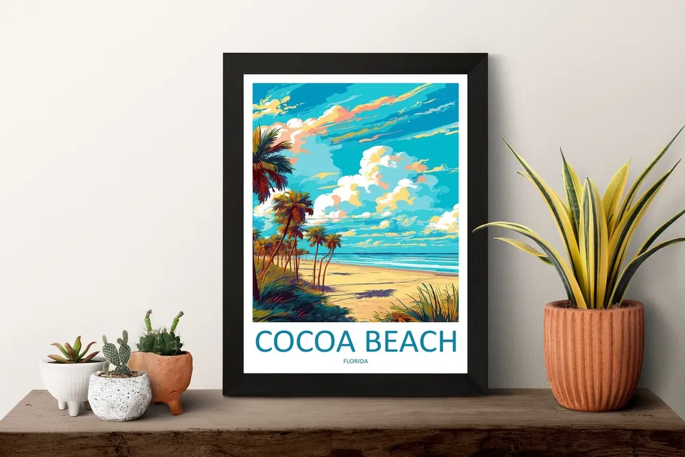 Cocoa Beach Home Decor Travel Poster - Image 3
