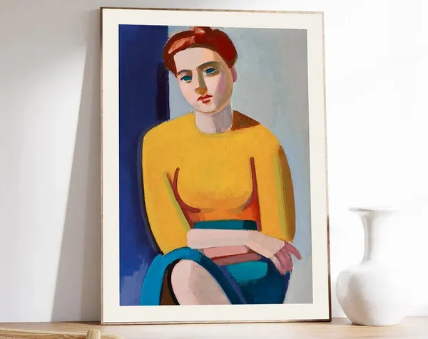 Lundstrom Portrait Of Hanne Hansen Cubism Art Print