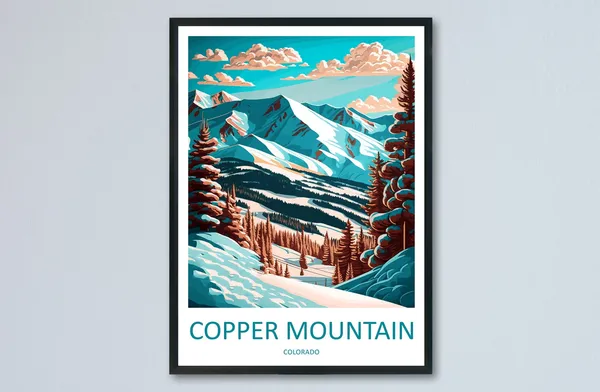 Copper Mountain Travel Poster, Colorado Wall Art