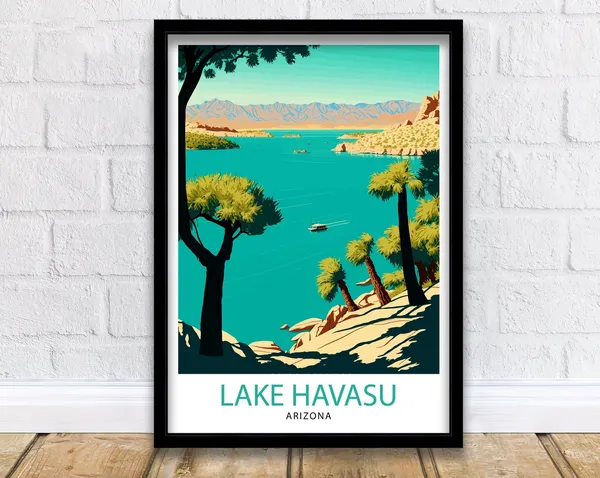 Lake Havasu Arizona Travel Poster, Home Decor