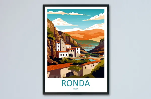 Ronda Travel Poster, Spain Wall Art Print