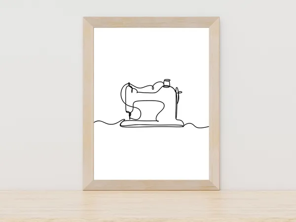 Sewing Machine Line Art, Sewing Poster Print