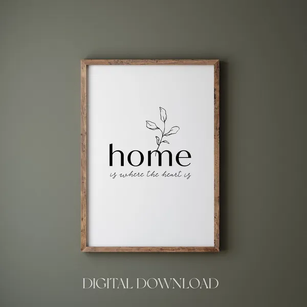 Home Is Where The Heart Is Botanical Art Print
