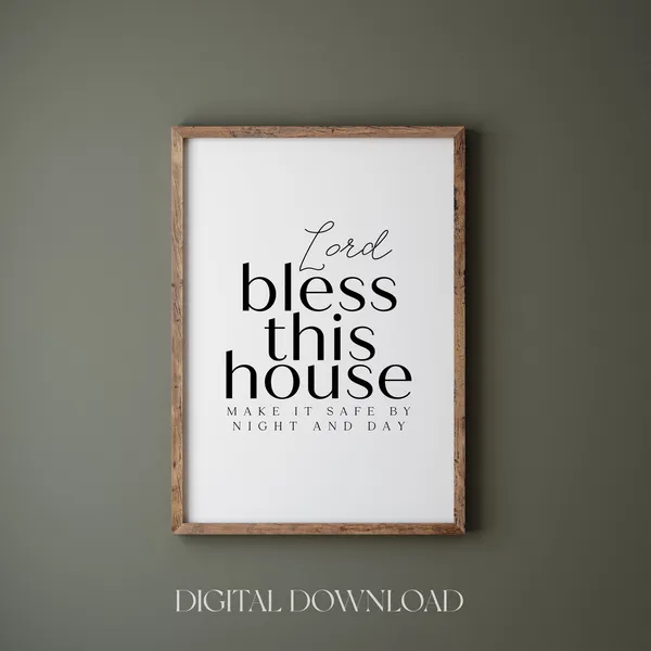 Lord Bless This House Christian Scripture Wall Art