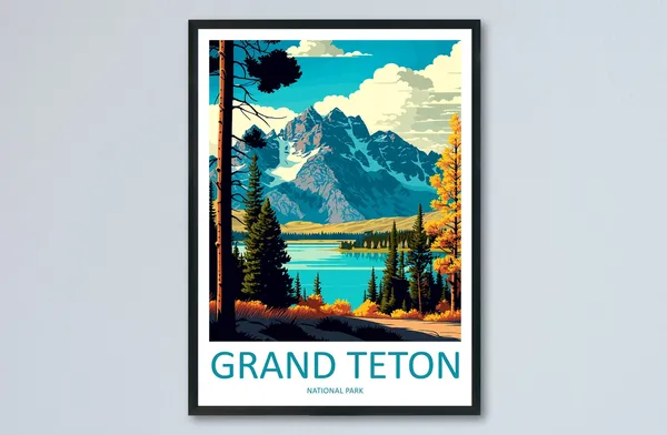 Grand Teton National Park Travel Poster, Park View
