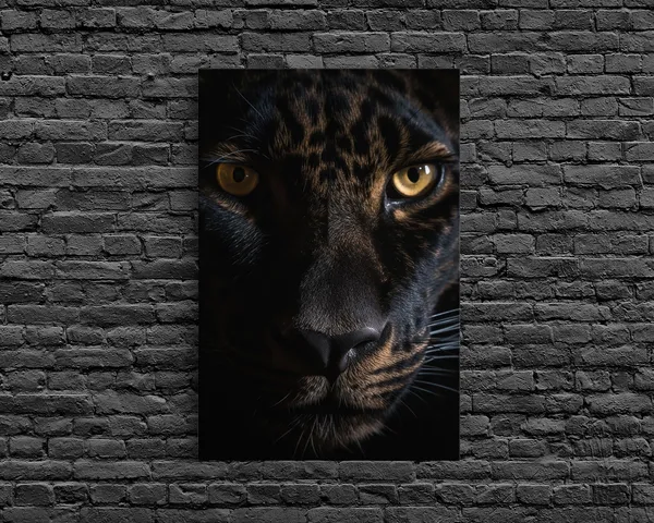 Black Panther Portrait, Halloween Witch Cat Art Print