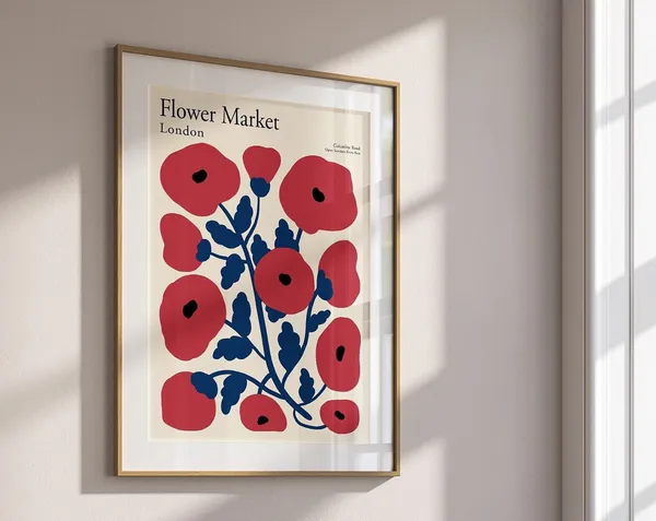 Columbia Road Flower Market, Matisse-Inspired Art Print