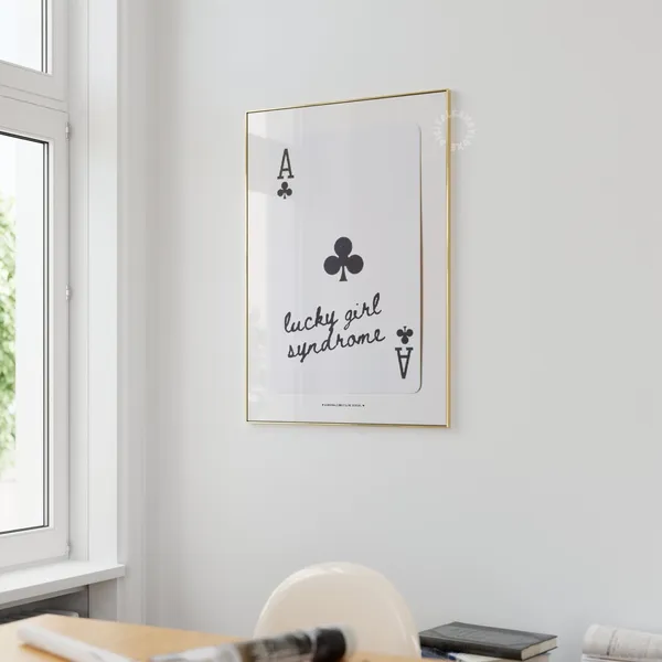 Lucky Girl Syndrome Trendy Retro Wall Art Print