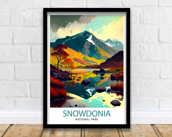 Snowdonia National Park Travel Poster, Home Decor