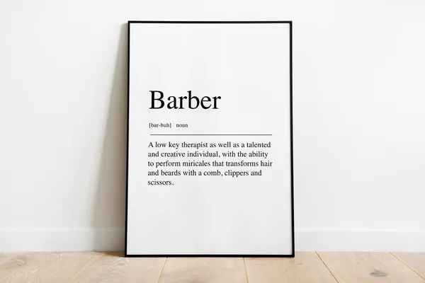 Hairdresser Barber Definition Quote Art Print