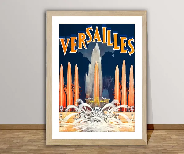 Versailles Paris France Vintage Travel Poster