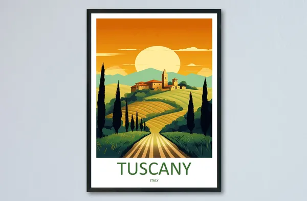 Tuscany Italy Wall Hanging Travel Poster