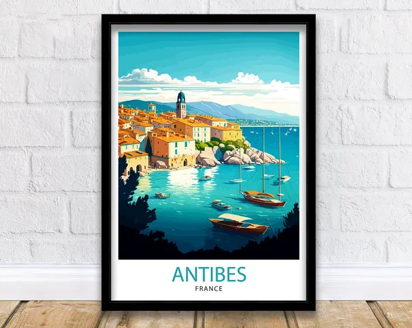 Antibes France Travel Poster, Home Decor