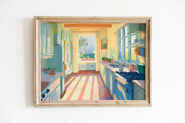 Pastel Cottagecore Maximalist Kitchen Decor Art Print