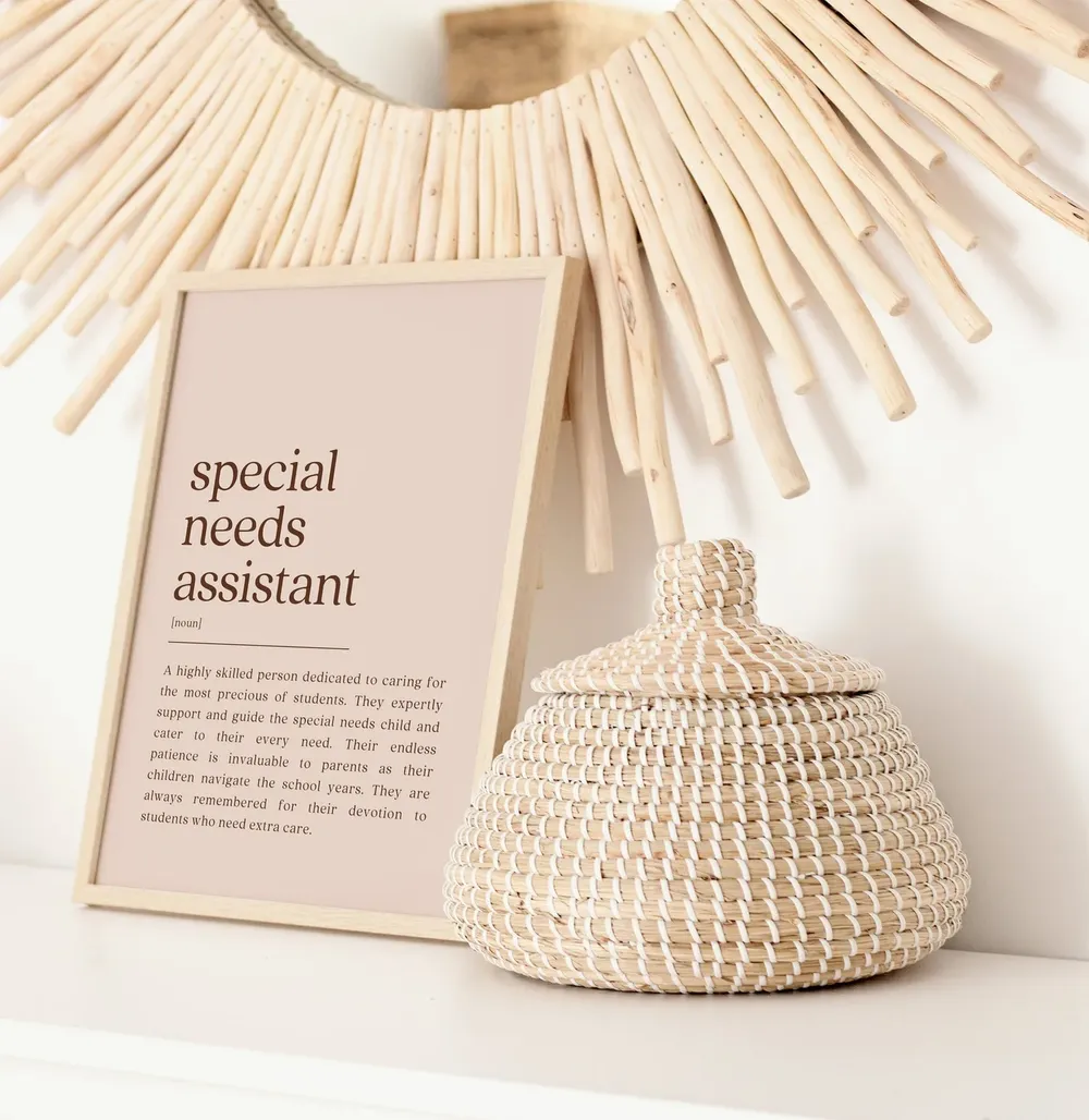 Special Needs Assistant Definition Art Print, Thank You - Image 2