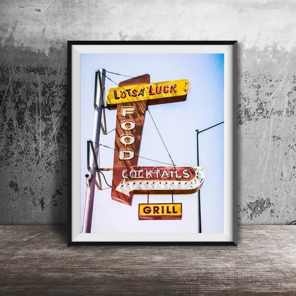 Lotsa Luck Bar Portland Travel Poster
