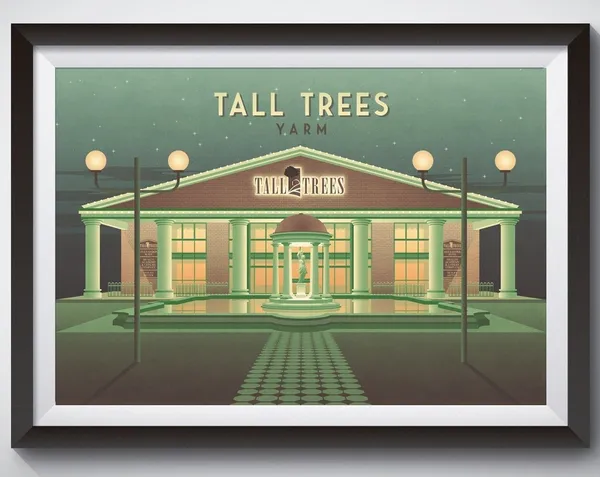 Tall Trees Yarm Nightclub Retro Clubbing Art Print