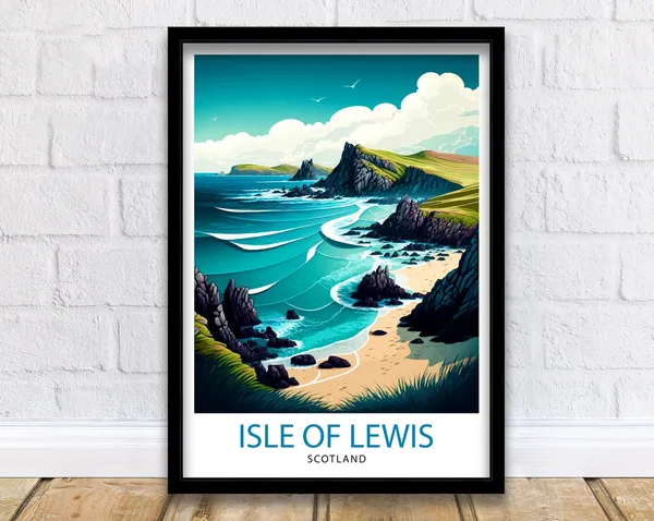 Isle Of Lewis Travel Poster, Lewis Home Decor