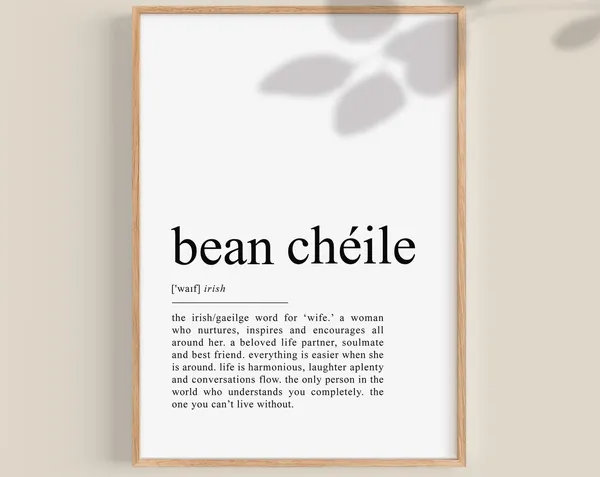 Bean Chile Irish Wife Definition Art Print