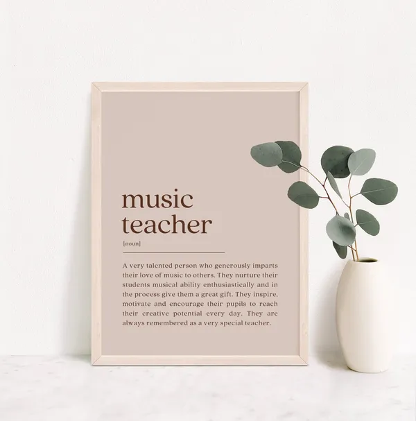 Music Teacher - Definition Print
