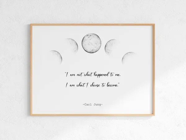 Carl Jung Quote Print, Therapy Office Decor