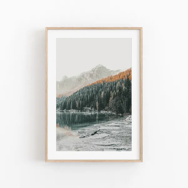 Mountain Print, Minimalist Modern Landscape Art