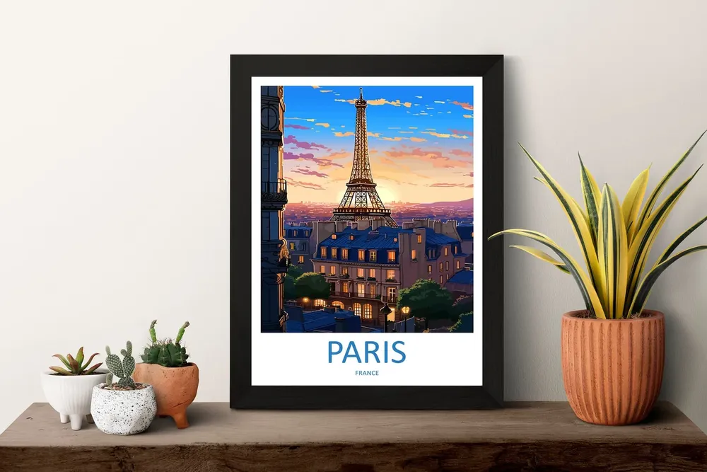 Paris Travel Poster, France Wall Decor - Image 3