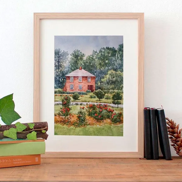 Custom Watercolor Home And Building Art Print