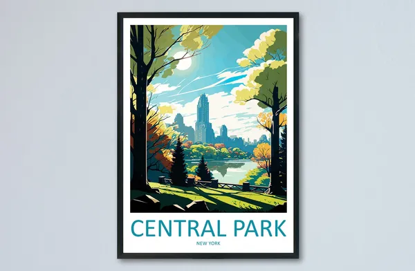 Central Park Travel Poster, New York State Art