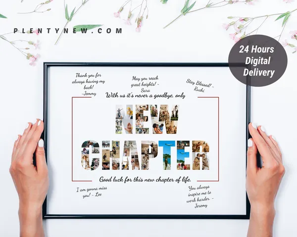 Goodbye Gift Collage Farewell Guestbook Art Print
