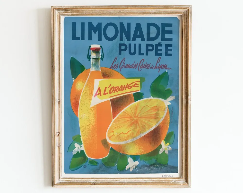 Vintage French Advertisement Lemonade Poster Print