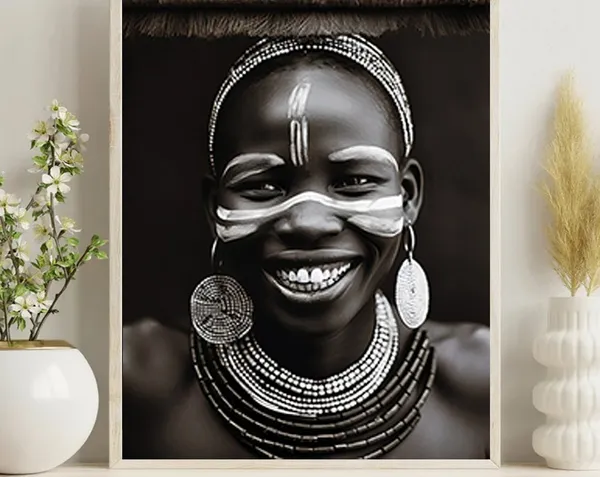 Black Tribal Art, African Wall Print