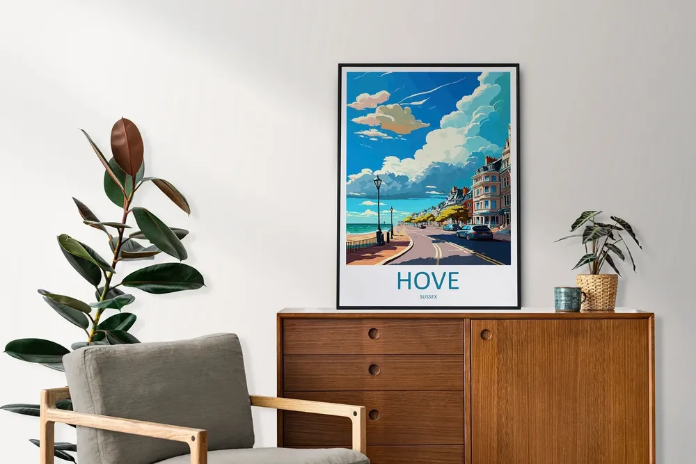 Hove Travel Poster, England Place Print - Image 2