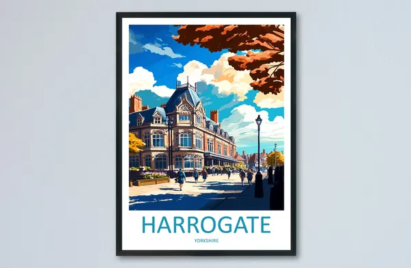 Harrogate Travel Poster, England Place Print