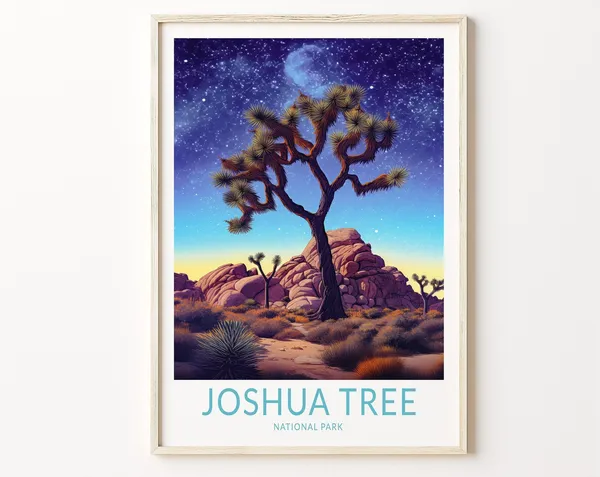 Joshua Tree California Travel Poster, National Park