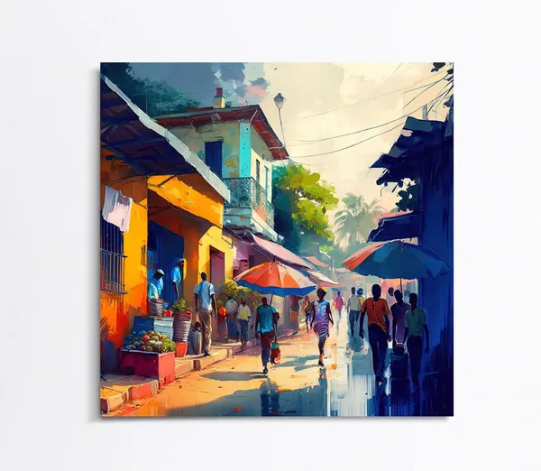 Haiti Street Art Print, Haitian Home Wall Decor