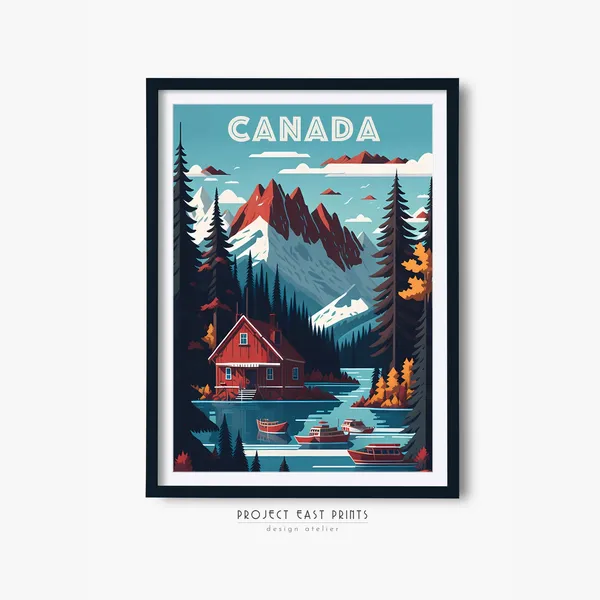 Canada Retro Travel Poster, Travel Poster