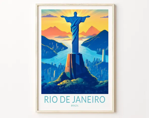 Rio De Janeiro Travel Poster, Brazil City View