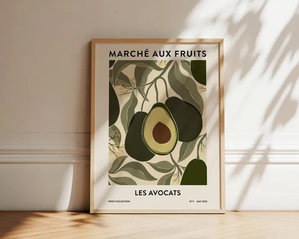 Avocado Print, Abstract Botanical Kitchen Art