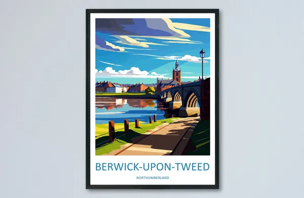 Berwick-Upon-Tweed Travel Poster, England Place Print