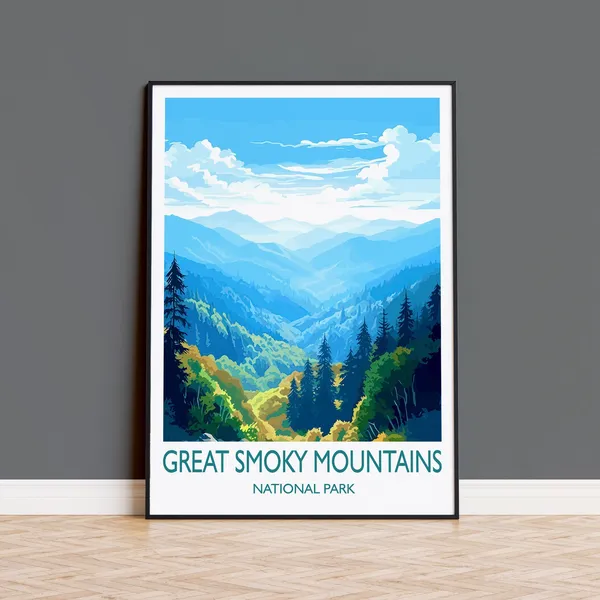 Great Smoky Mountains Travel Gift Travel Poster