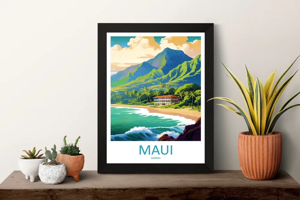 Maui Travel Poster, Hawaii Place Print - Image 3