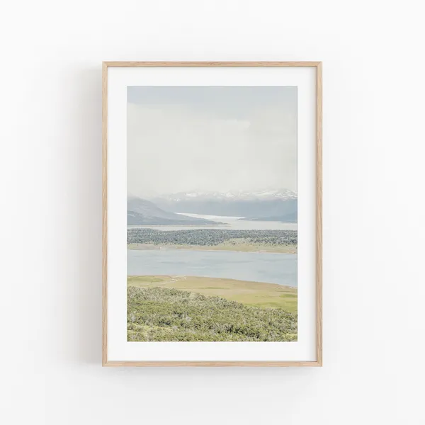 Patagonia Modern Minimalist Poster, Argentina Wall Art