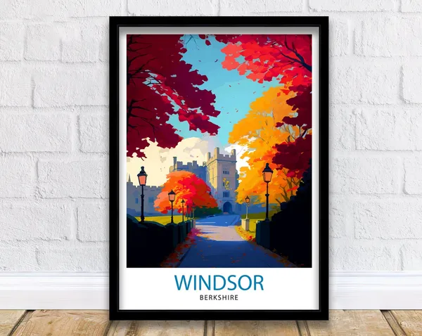 Windsor Berkshire Travel Poster, Home Decor