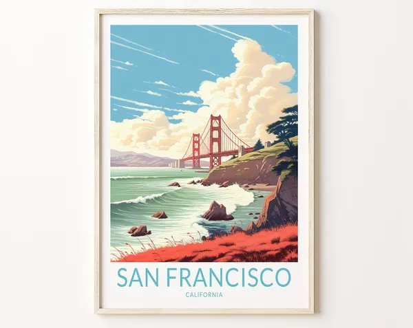 San Francisco California Travel Poster Print