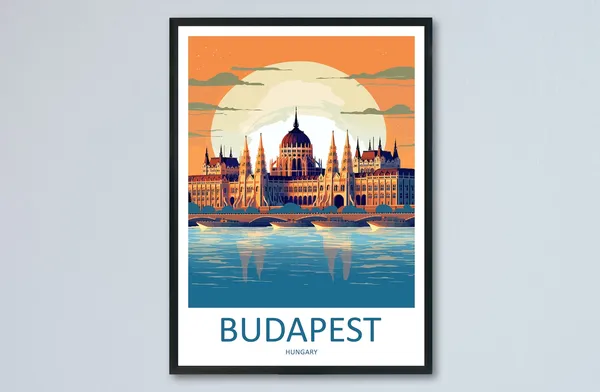 Budapest Travel Print, Hungary Wall Decor Poster