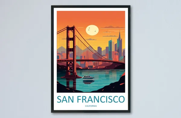 San Francisco Wall Hanging Home Decor Wall Art Print