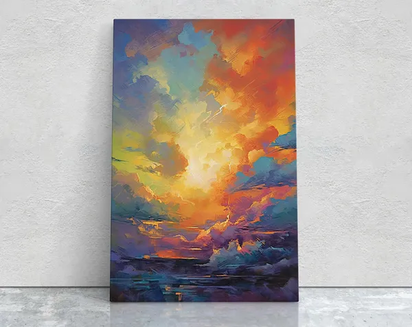 Colorful Sky Abstract Nature Sunrise Landscape Art Print